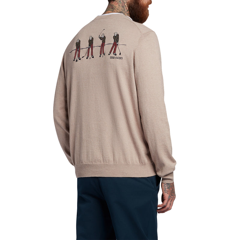 Lyle & Scott Evolution Crew Strick - warmer Staubmarmed
