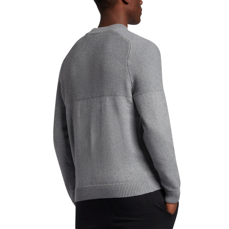 Lyle & Scott Samenstich Mischnackenpullover - Mid Grey Margel