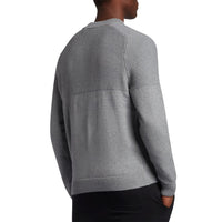 Lyle & Scott Tonal Eagle Samenstich Mischnackenpullover - Mid Grey Margel
