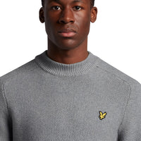 Lyle & Scott Samenstich Mischnackenpullover - Mid Grey Margel