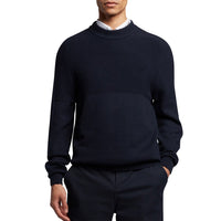 Lyle & Scott Tonal Eagle Samenstich Mischnackenpullover - Dark Navy