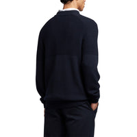 Lyle & Scott Tonal Eagle Samenstich Mischnackenpullover - Dark Navy