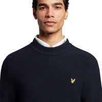 Lyle & Scott Samenstich Mischnackenpullover - Dark Navy