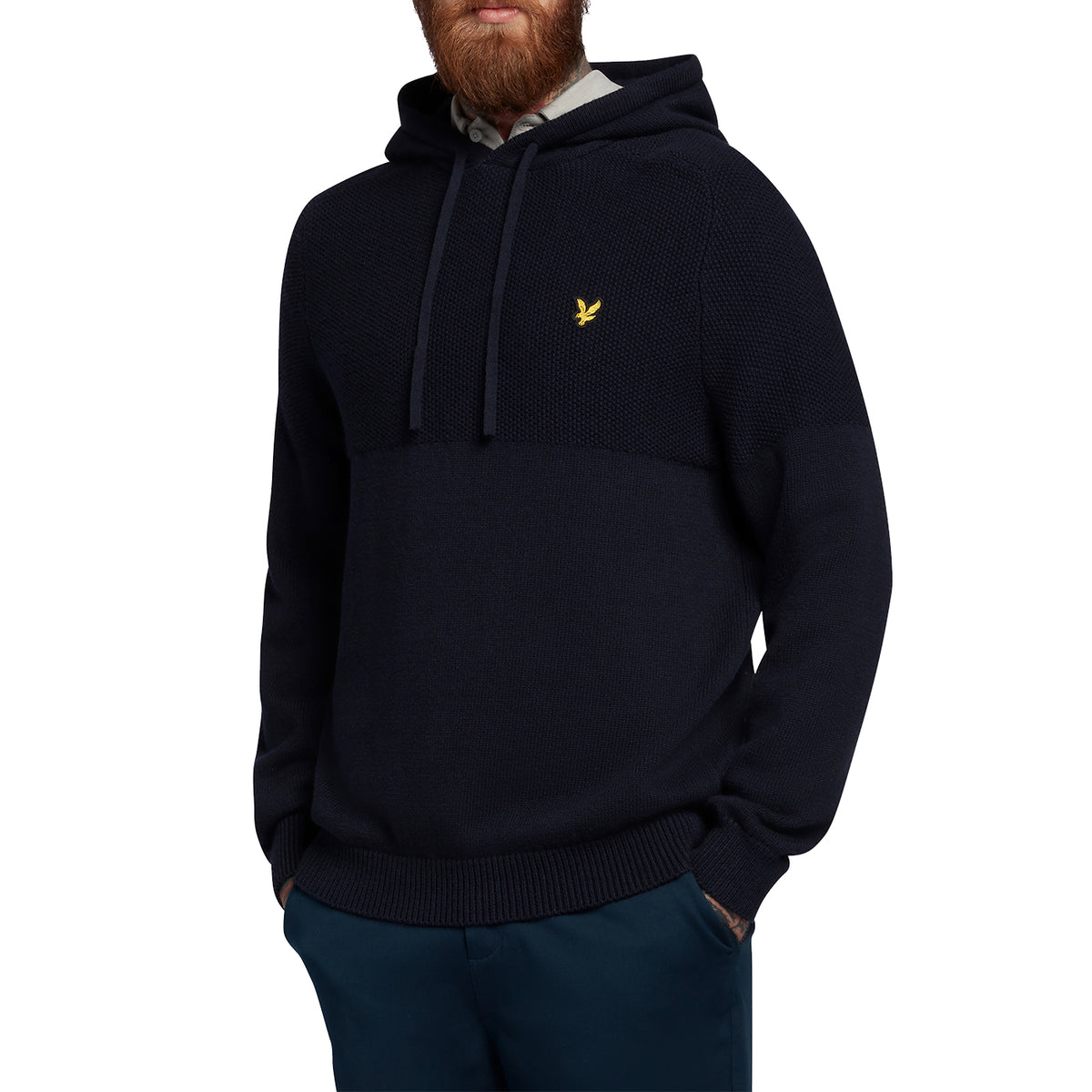 Lyle & Scott Samenstitch Stick Hoodie - Dark Navy