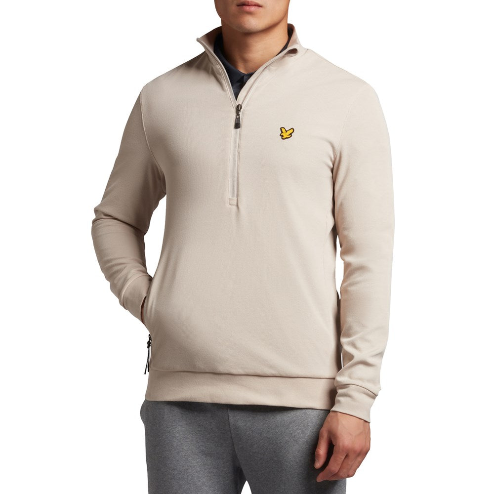 Lyle & Scott Golf Windschutzscheibe 1/2 Zip Midlayer - warmer Staub