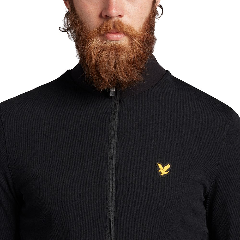 Lyle & Scott Golf Windschutzscheibe 1/2 Zip Midlayer - Jet Black