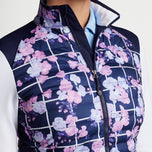Peter Millar Frauen verschmelzen Hybrid wasserfeste Golfjacke - Marine Picknick Blumen
