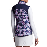 Peter Millar Frauen verschmelzen Hybrid wasserfeste Golfjacke - Marine Picknick Blumen