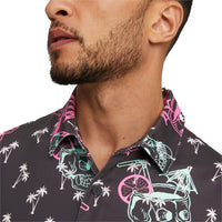 Puma Mattr Tropi -Cool Golf Polo -Hemd - Puma Black/Pink Nebel