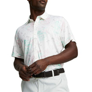 Puma Mattr Tropi -Cool Golf Polo -Hemd - Hellweiß/Minty Burst