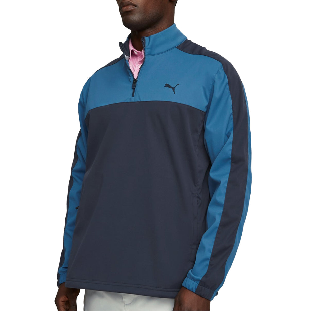 Puma Impuls gewebter Golf 1/4 Reißverschluss - Lake Blue/Navy Blazer