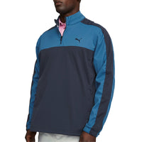 Puma Impuls gewebter Golf 1/4 Reißverschluss - Lake Blue/Navy Blazer