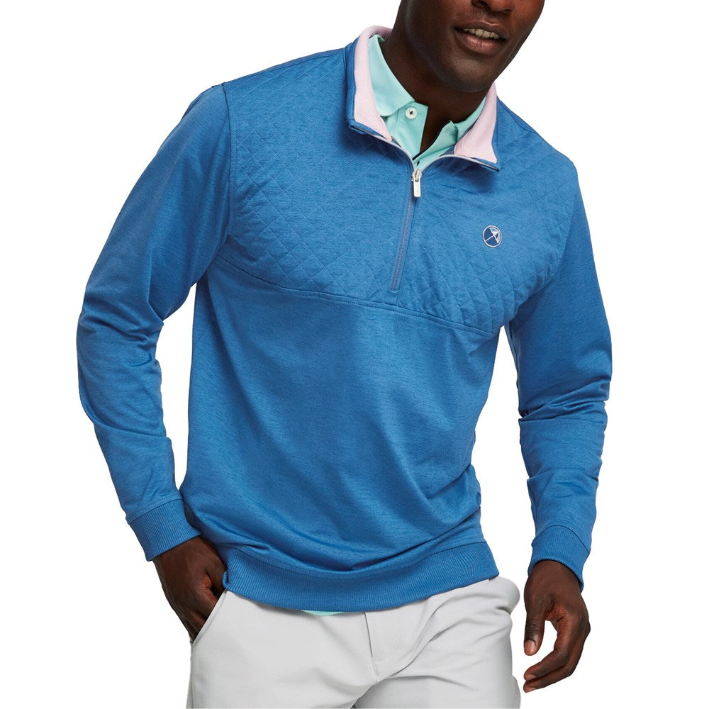Puma AP CloudSpun Castle Golf Viertelzip - Lake Blue Heather