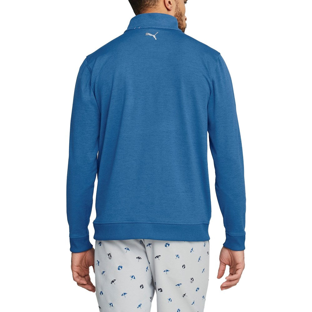 Puma AP CloudSpun Castle Golf Viertelzip - Lake Blue Heather