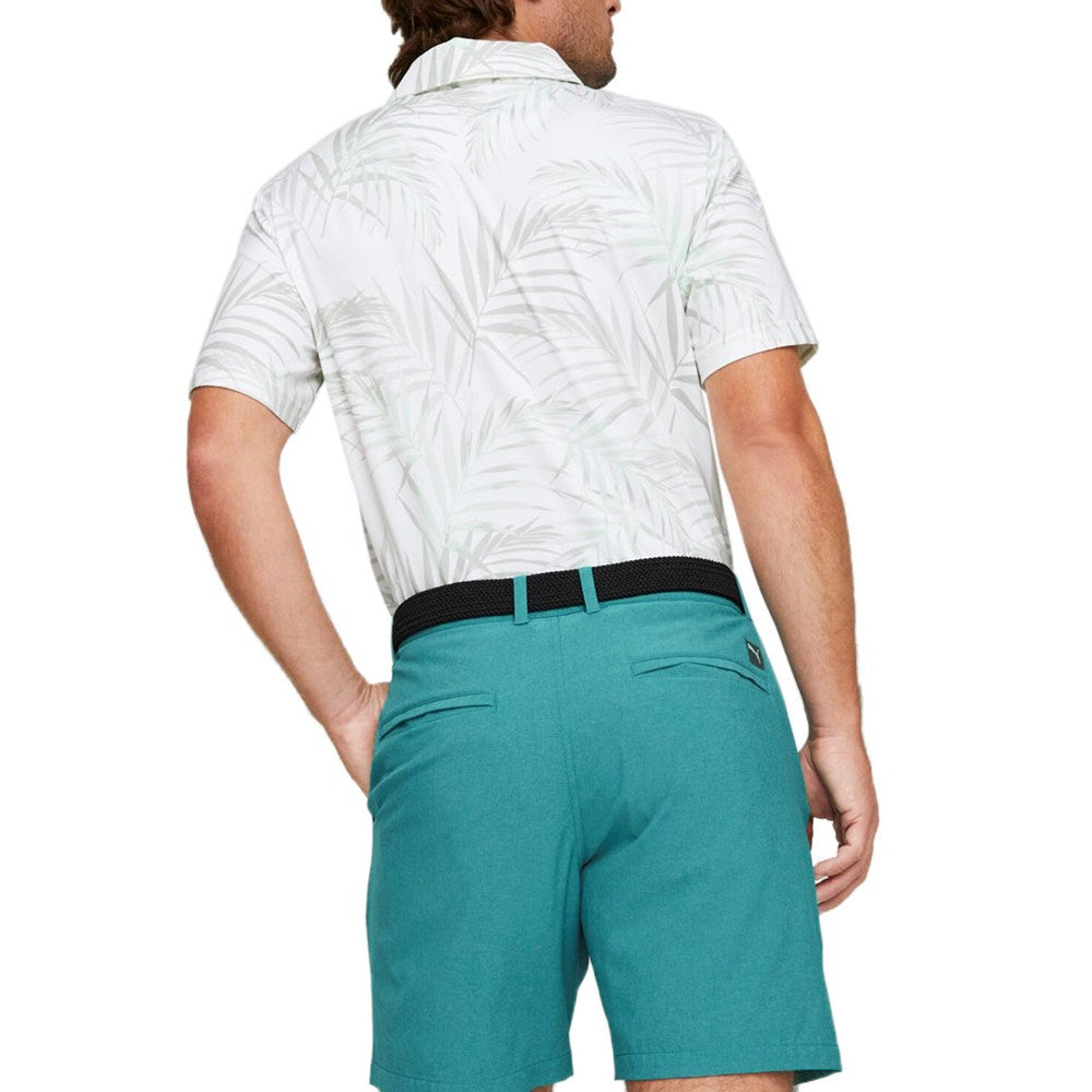 Puma CloudSpun Palmblattgolf Poloshirt - hellweiß/Minty Burst