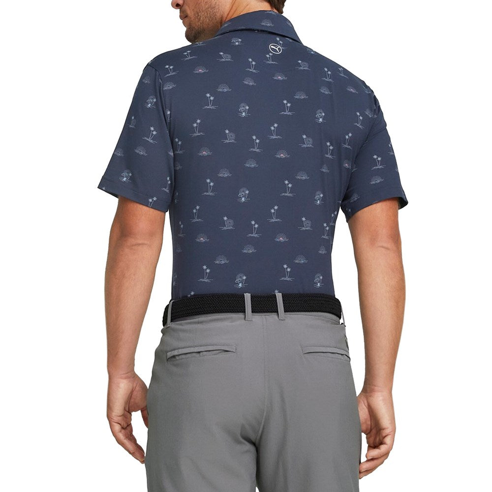 Puma CloudSpun Horizons Golf Polo -Hemd - Navy Blazer/Day Traum