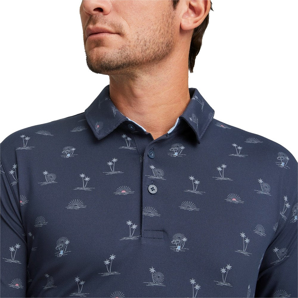 Puma CloudSpun Horizons Golf Polo -Hemd - Navy Blazer/Day Traum