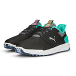 Puma x ptc ignite Elevate Stickeless Golfschuhe - Puma schwarz/ aqua grün/ schockierend rosa