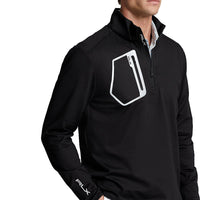 RLX Ralph Lauren Fahrer Luxus -Trikotpullover - Polo Schwarz/ Silber
