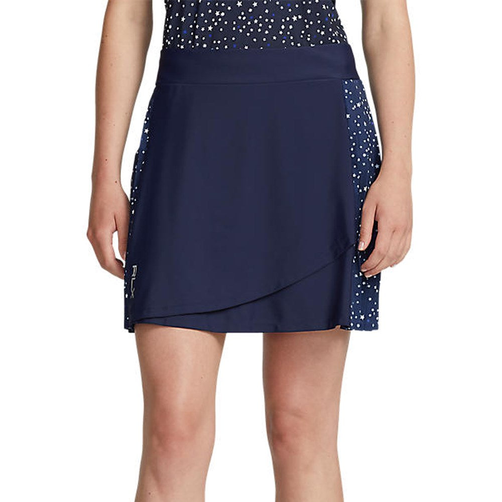 RLX Ralph Lauren Frauen Seite Plesig Aim Skort 17 " - Summer Night Stars French Navy