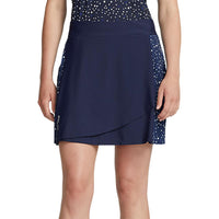 RLX Ralph Lauren Frauen Seite Plesig Aim Skort 17 " - Summer Night Stars French Navy