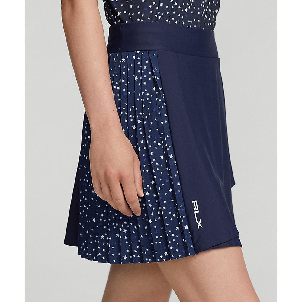 RLX Ralph Lauren Frauen Seite Plesig Aim Skort 17 " - Summer Night Stars French Navy