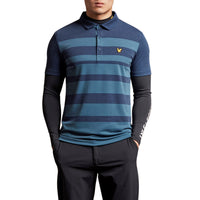 Lyle & Scott Leichtes Weitstreifen Polo - Marine