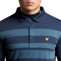 Lyle & Scott Leichtes Weitstreifen Polo - Marine