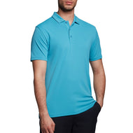 Lyle & Scott Tonal Eagle Tech Kragen Logo Polo - Moonstone Blau