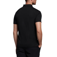Lyle & Scott Tonal Eagle Tech Kragen Logo Polo - Jet Black