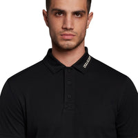 Lyle & Scott Tonal Eagle Tech Kragen Logo Polo - Jet Black
