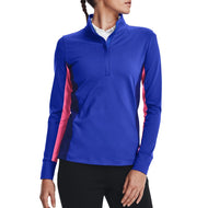 Under Armour Frauensturm mittelschicht Golf 1/2 Zip - Versa Blue/Pink Punk