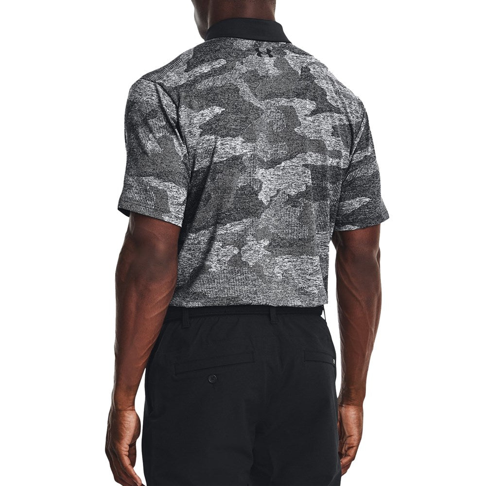 Under Armour Playoff 2.0 Jacquard Golf Polo -Hemd - Schwarz/Weiß