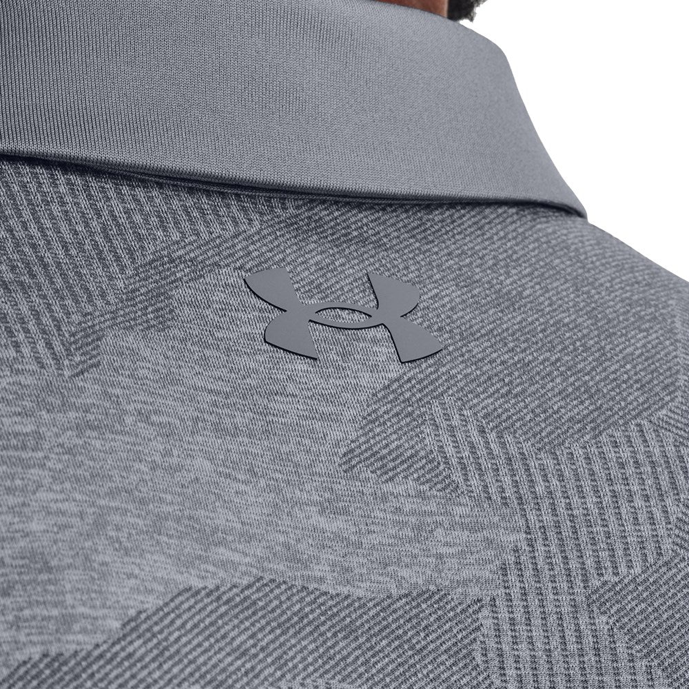 Under Armour Playoff 2.0 Jacquard Golf Polo -Hemd - Stahl/Weiß