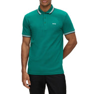 Boss Paddy Cotton Pique Polo - dunkelgrün