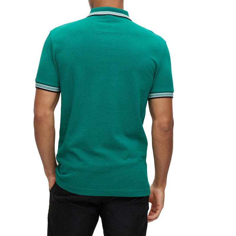 Boss Paddy Cotton Pique Polo - dunkelgrün