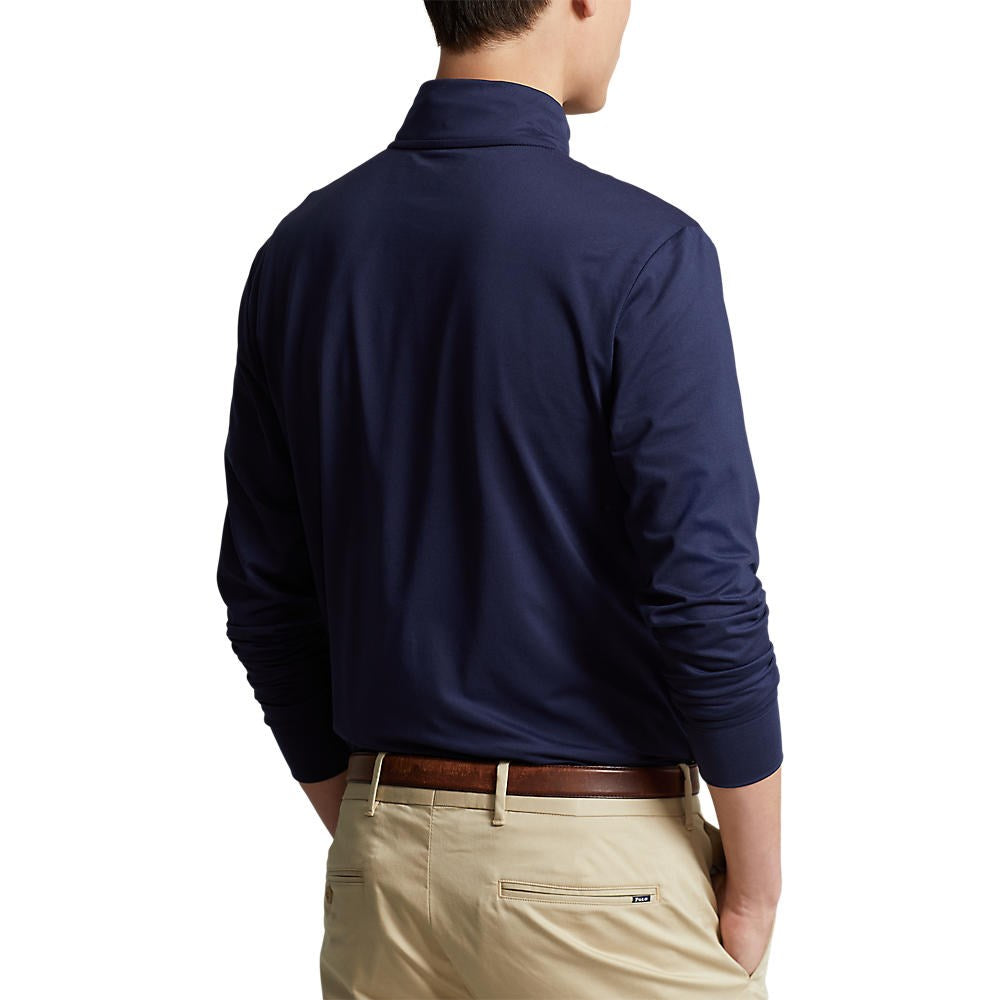 Polo Performance Ralph Lauren Half Zip Peached Jersey - Französische Marine