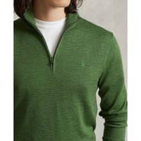 Polo -Golf Ralph Lauren Halbzip -Strick - Frachtgrün