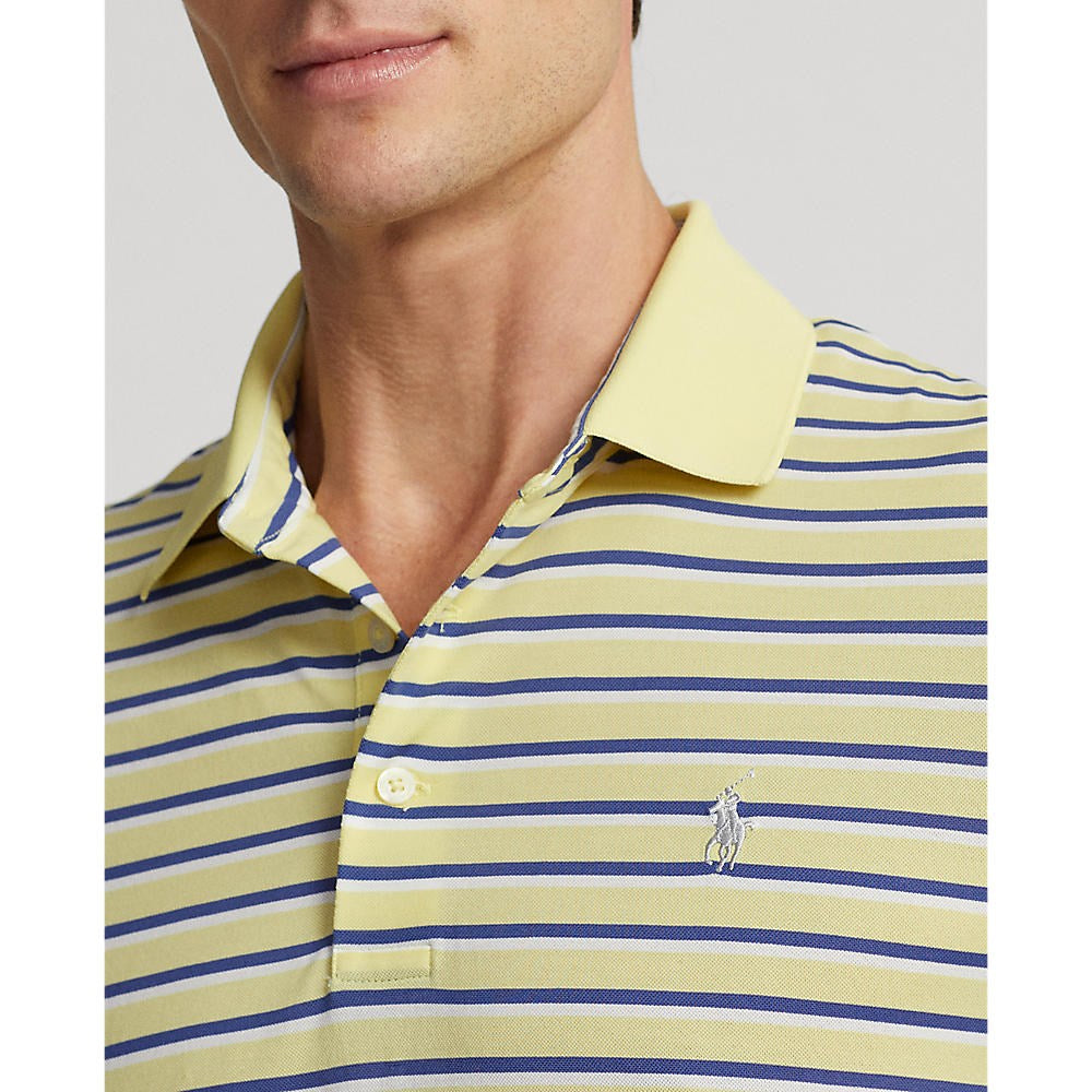 Rlx Ralph Lauren Tour Pique Stripe Polo -Hemd - Bristol Yellow Multi