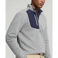 Rlx Ralph Lauren gesteppt Doppelstrick 1/4 Zip - Stahl